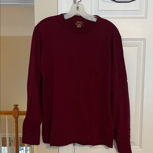Polo by Ralph Lauren Men's Deep Red Long Sleeve Tee
